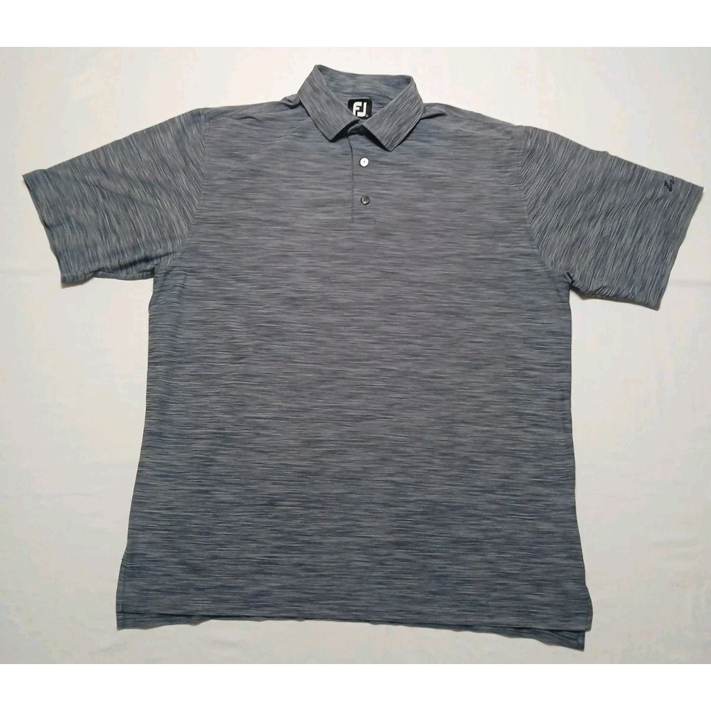 Footjoy‎ Men's Performance Gray Blend Golf Polo Embroidered Size Large - Picture 2 of 8
